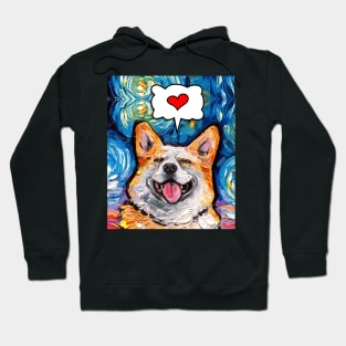 Smiling Corgi Love Hoodie